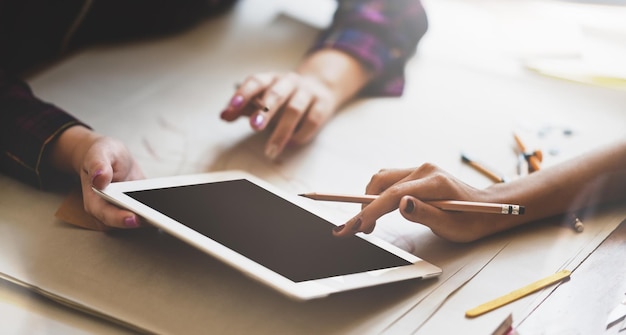 Print design workspace with magazine layouts and typography samples